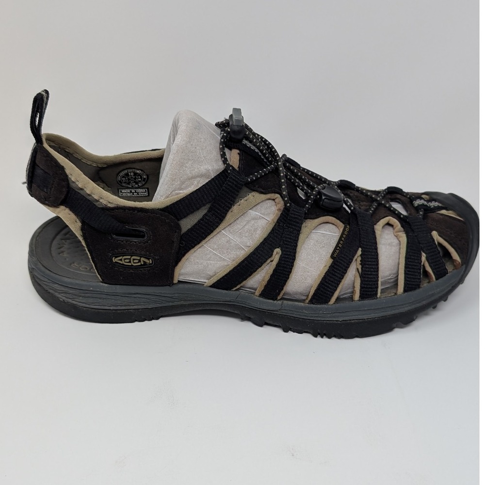 KEEN Whisper Closed‎ Toe Sandal Women's Size 10 US Brown Black Sport Outdoor